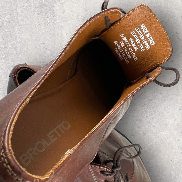BROLETTO Brown Italian Leather MrDavid Derby Oxfords Dress Men’s Shoes main image 7